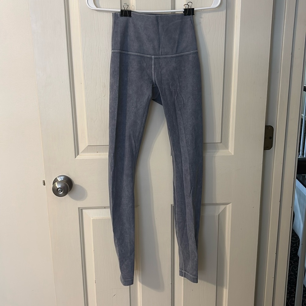 These are blue-grey lululemon leggings. Never been worn.